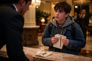 The Boy at the Marble Desk