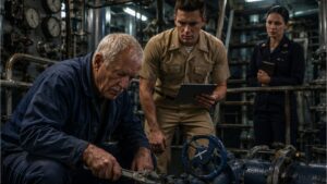 They Laughed When The Old Navy Mechanic Touched The Pipe, Until The Whole Ship Went Quiet