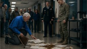 The Old Veteran Stayed Silent After His Papers Fell in the VA Hallway
