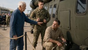 The Old Veteran Touched One Helicopter Panel, And The Young Soldier Nearly Ordered Him Away