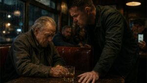 The Old Veteran Never Touched His Drink Until The Young Man Learned Why