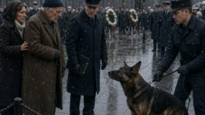 The Old Veteran Everyone Moved Aside Until the Shepherd Lay Down at His Feet