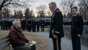 The Officer Saluted the Old Man on the Bench After Reading the Name He Refused to Let Disappear