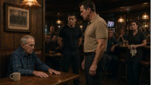 The Old Veteran Kept Both Hands On The Bar Table While Everyone Judged Him Wrong