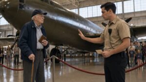 The Old Man With The Invalid Pass Touched The Plane Like It Remembered Him