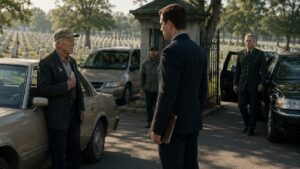 The Old Veteran Waited Beside The Cemetery Gate Until One Officer Finally Read His Name