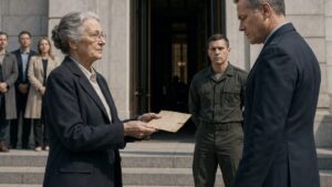 The Officer Almost Turned Her Away Until He Read the Folded Paper in Her Hand