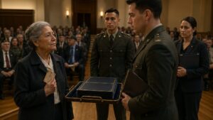 The Officer Lowered His Voice When He Read the Name on Her Old Service Card