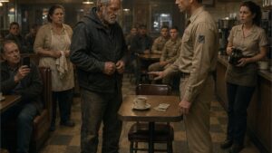 The Officer Told the Old Man to Leave Before He Saw Why He Kept His Head Down