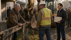 The Crew Laughed When Ronald Hall Said Their Backhoe Had Crossed His Wife’s Line