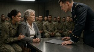 A Young Officer Pointed At An Old Woman, Then Found Her Name Inside The Base File