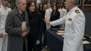 The Officer Ordered The Old Man Out Of The Navy Hallway, Then Saw His Face On The Wall