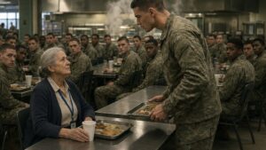 The Soldier Who Mocked the Old Woman With a Cafeteria Tray Learned Why She Stayed