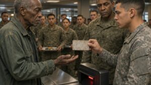 The Soldier Held Up His Worn Meal Card Until One Faded Sentence Changed the Room