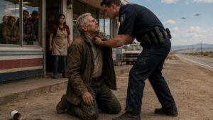 The Officer Who Forced an Old Man Into the Dirt Outside a Highway Diner and Realized Too Late Who He Had Humiliated