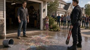 The Day a Security Guard Erased a Child’s Chalk Drawing and Accidentally Exposed an Entire HOA Scheme