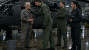 The Young Pilot Mocked the Old Hangar Cleaner Until a Hidden Rescue Tab Changed His Voice
