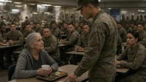 The Old Woman With The White Cup Sat Where The Soldiers Said She Did Not Belong