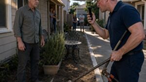 He Bent the Crowbar at the Boundary Line While His Neighbor’s Live-Stream Destroyed Everything