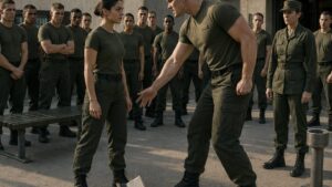 The Quiet Recruit Picked Up Her Fallen Book After Breaking the Bully’s Claim to Power