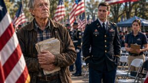 The Man Sitting Alone Behind the Flags Was the Reason the Memorial Still Existed