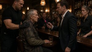 The Old Man at the Bar Let Them Touch His Shoulder Before He Spoke