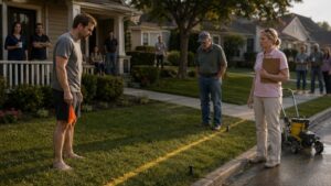 The Yellow Line Across His Lawn Was Meant to Shame Him, Until the Sprinklers Came On