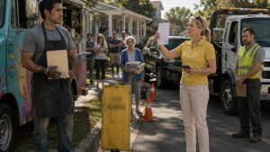The Neighbor Who Tried to Shut Down the Food Truck Before She Read the Sign