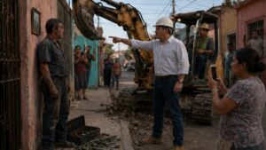 Cuando patearon la foto de su esposa, el mecánico callado detuvo la excavadora con sus propias manos
