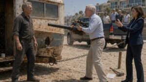 They Chained His Rusted Camper to a Truck Until the Quiet Old Man Revealed the Beach Was Federal Ground