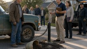 The HOA Chained His Old Truck Until He Unfolded the Map Beneath Their Road
