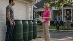 The HOA Called His Rain Barrels Ugly Until the Whole Street Needed Every Drop