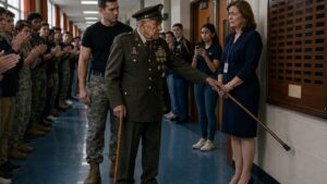 The Veteran Who Asked the School to Stop Clapping Before They Knew Why He Came