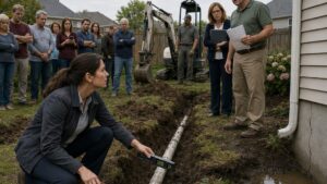 The HOA Dug a Stormwater Trench Through Her Yard, Then Learned Whose Engineering Seal They Had Used