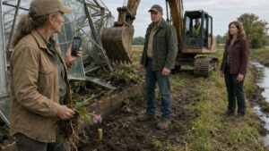 When They Crushed Her Greenhouse, the County Plat Proved the Farm Boundary Was Never Theirs