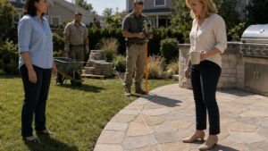 She Laughed at the Survey Until the Property Line Cut Straight Through Her New Patio