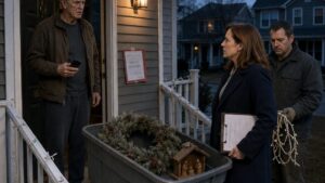 They Took His Late Wife’s Christmas Wreath at Dawn—Then He Asked Who Had Actually Approved the Rule