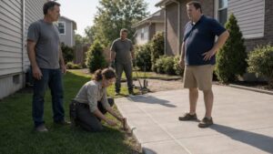 He Poured Concrete Six Feet Into My Yard, Then the Rain Exposed What the HOA Had Missed