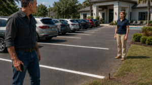 The HOA Painted Parking Spaces Across His Empty Lot—Then One Saturday Forced Everyone to Read the Boundary