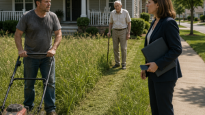 He Mowed His Elderly Neighbor’s Overgrown Lawn—Then the HOA Forced Them Both to Answer for It
