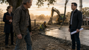 They Poured Concrete Across His Family Farm—Then the Old Gravel Lane Exposed What They Never Owned