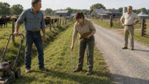 His Neighbor Reported the Grass Every Monday—Then the Farm Records Revealed What He Really Wanted