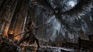 The Lone Spearwoman Who Slew The Winged Shadow In The Cathedral