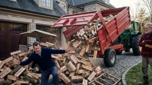 Four Thousand Pounds Against the Mahogany Garage Doors