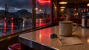 The Biker In The Neon Diner And The Turquoise Stone Betrayal