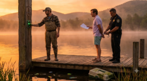 The Cedar Boathouse Key And The Landlord In Canvas Waders