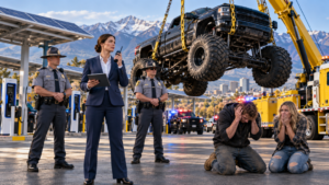 The Hoisted Monster Truck Over Station Four And The Energy Director
