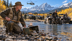 The Secluded Alpine River And The Senior Wildlife Director