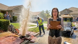 The Severed Municipal Fire Main And The Flooded HOA Golf Cart
