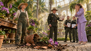 The Shattered Orchid Planter In The Victorian Conservatory And The Botanist